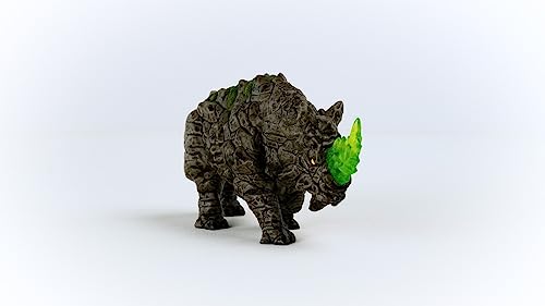 Image of Schleich Eldrador Creatures - Stone Battle Rhino Figurine - Fantasy Rhinoceros for Boys and Girls - Durable Rock Beast Figures for Imaginative Play - Monster Toys for Kids Ages 7+ | 70157