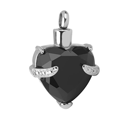 menolana 2 Pcs Urna de Cremação em Coração de Cristal Memorial Cinza Suporte Pingente Colar