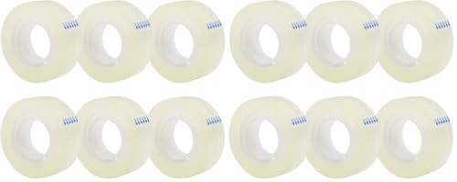 Image of OWLKELA 6 Rolls Transparent Tape Refills, Clear Tape, All-Purpose Transparent Glossy Tape for Office, Home, School (Pack of 2)