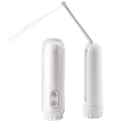 SORBO Portable Bidet for Travel Bidet for Women Electric Handheld Bidet Sprayer Toilet with 2 Pressure Options 180° Adjustable Nozzle for Personal Hygiene Cleaning Kids, Elders, Female, Outdoor White