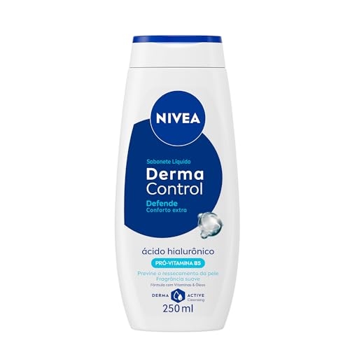 NIVEA Sabonete Líquido Derma Control Defende 250ml, Limpeza Corporal, Previne Ressecamento...