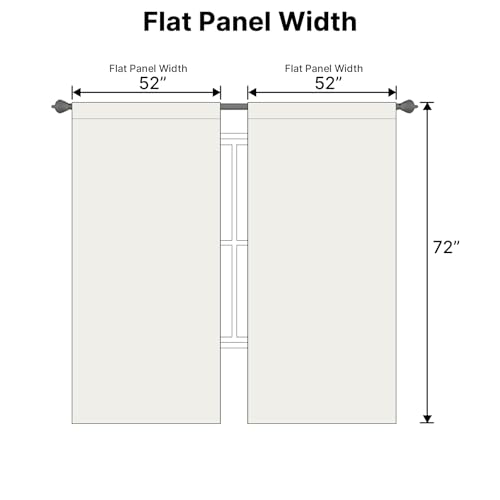 Image of H.VERSAILTEX Blackout Curtains Thermal Insulated Window Treatment Panels Room Darkening Blackout Drapes for Living Room Back Tab /Rod Pocket Bedroom Draperies, 52 x 72 Inch, Ivory /Cream, 2 Panels