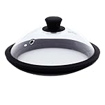 AGLAS-AGLAS Glass Microwave Splatter Cover 9.8inch (inner Diameter 7.5inch) Tempered Glass Splatter Guard with water Injection Through, Keep Food Juicy Food Grade Tempered Glass lid, BPA Free