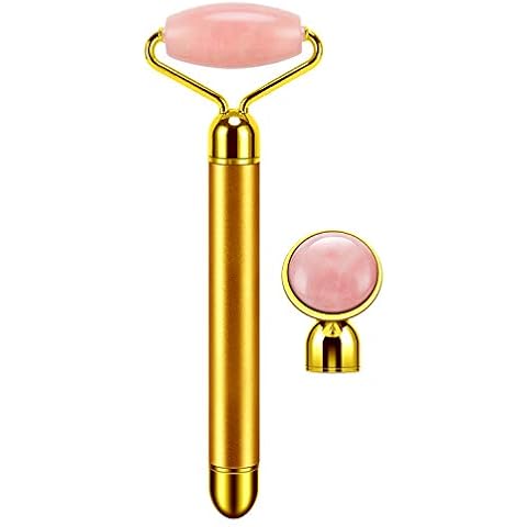 DANGSHAN 2-in-1 Electric Jade Roller Massager Facial Roller & Face Massager, Rose Quartz Cover