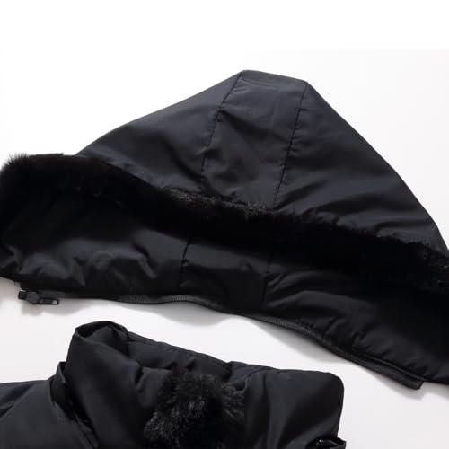 Little Girl Winter Parka Coat Fleece Snow Puffer Jacket Kids Heavyweight Clothes3