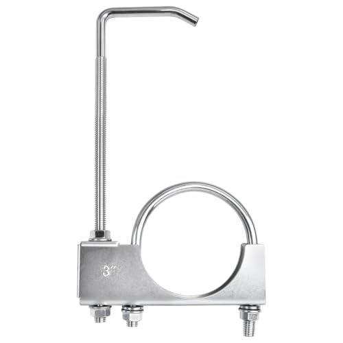 SPEEDWOX 3 Inch Universal Exhaust Clamp with Hanger Universal Exhaust Hangers Fits 3" Exhaust Pipe with Rear Muffler Hanger Exhaust Pipe Exhaust System Hanger for Car Truck Exhaust Pipe