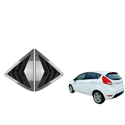 Pasuje do Ford Fiesta MK7 .5 2008-2014 2015 2016 2017 zestaw dekoracji żaluzji tylnej szyby samochodu Zasłony Osłonowe(Carbon Look)