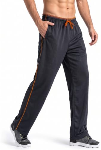 MAGCOMSEN Herren Jogginghose Trainingshose Sporthose Lang Mesh Freizeithose | Mesh Stoff Atmungsaktiv Stretch Robust, Sporthose für Gym Lauf Training, Leicht Für Alltag, Taschen Pr
