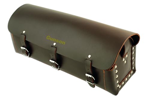 Gunson 77127 Classic Leather Tool Bag, Black,Brown,Silver - Image 4