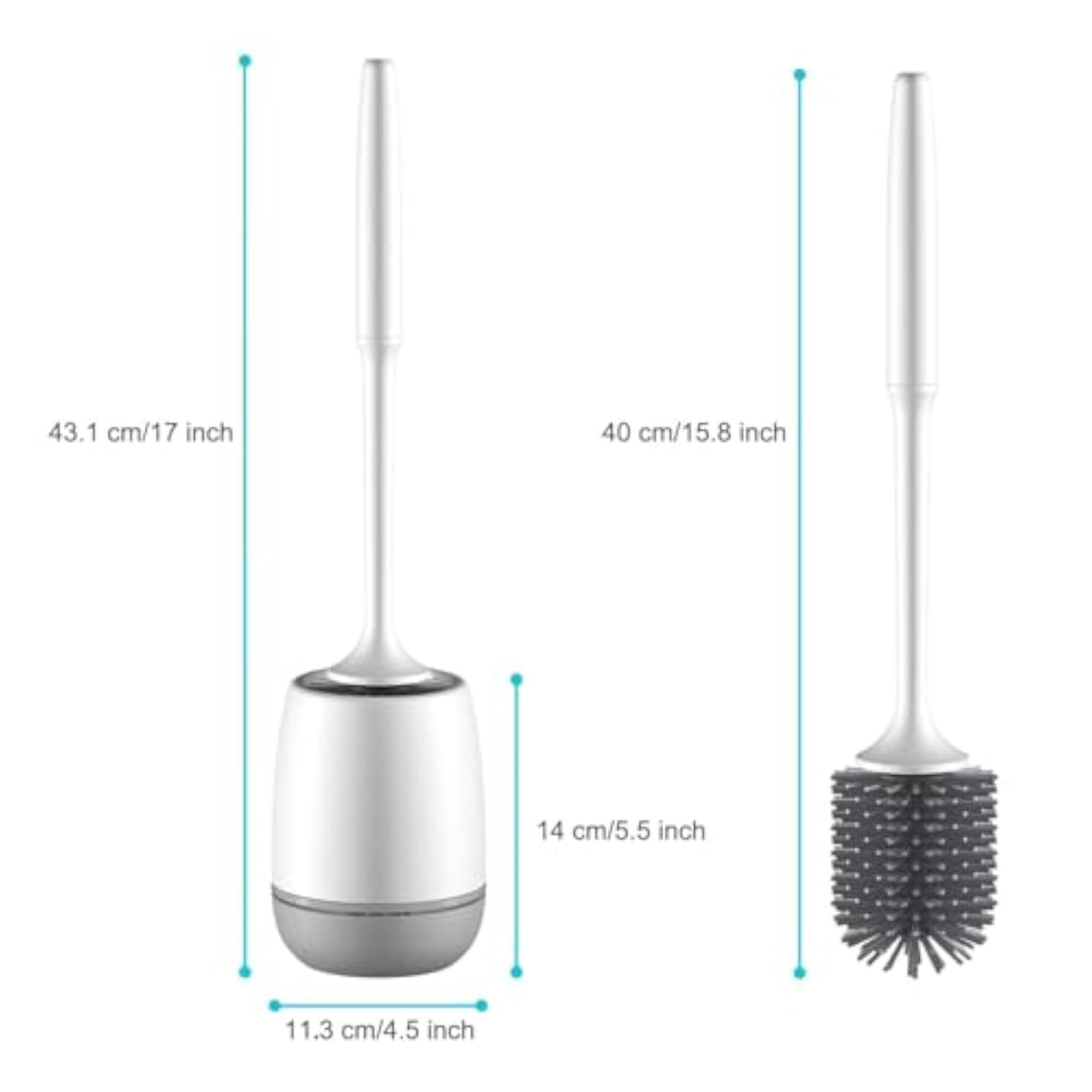 Toilet Brush and Holder Set for Bathroom Cleaning