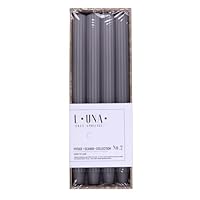 DONAU HOME Set lange staafkaarsen, geribbeld, braambessenkleur, paars, 4 stuks, 30 x 2,25 cm, ongeparfumeerd, geribbelde staafkaarsen, tafelkaarsen ter decoratie in de woonkamer, badkamer, 10 uur