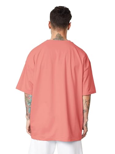 Image of Veirdo Men's Cotton Round Neck Oversized Fit T-Shirt