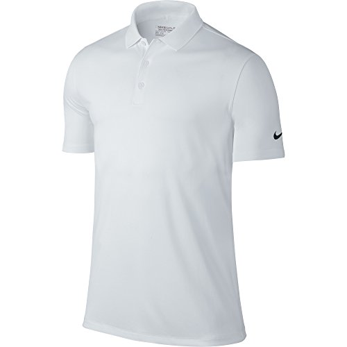 NIKE Men's Dry Victory Polo, White/Black, Medium