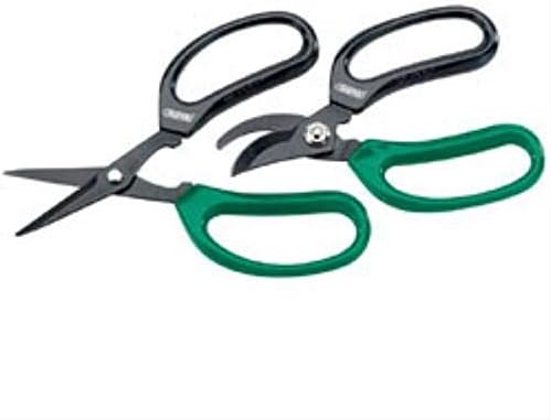 Draper 18299 Garden Scissors, Precision Pruning Floristry, Pack of 2, Green