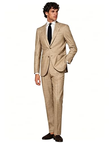 Veste et pantalon en lin homme ensemble de costume décontracté chic pour fête et soirée