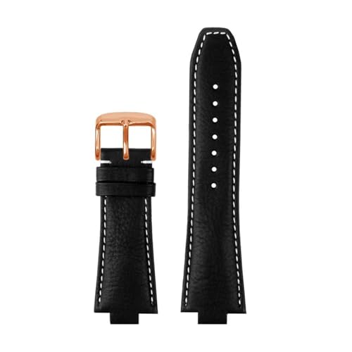 Générique Bracelet en cuir Compatible avec Michael Kors, de montre Mk8184 8729 9020 MK8152 MK9020 MK9026, 29mm x 13mm, pièces vache(White Black)
