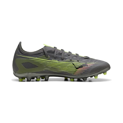 Puma Ultra 5 Match MG, Unisex Fussballschuh, Matte Aged Silver-Yellow ALERT-Puma Aged Silver, – Ansicht 5