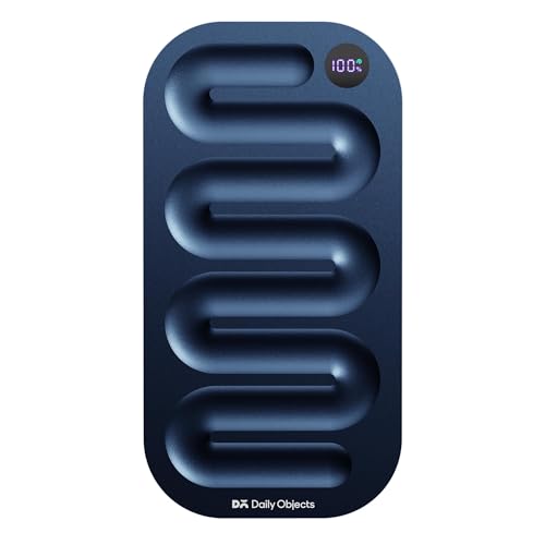 Image of DailyObjects Loop Universal Aluminium Power Bank|10000 Mah|Fast Charging Output 20W | Compatible with Samsung /OnePlus /iPhone 12 /13 /14 /15 /16 /Pro Max /Airpods|Pocket Size|LED Battery Display (Blue)