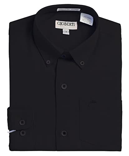 Gioberti Boy's Oxford Long Sleeve Dress Shirt3