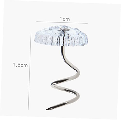 HONMEET 60pcs Anti-Slip Clips for Upholstery Bedskirts Twisted Pins Stainless Steel Sheet Grippers