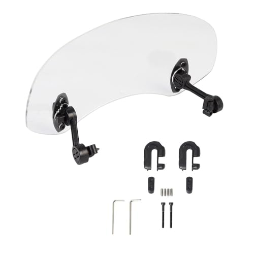 Extension de pare-brise moto réglable | Spoiler déflecteur vent à clipser pour bulle d'origine