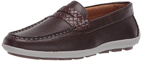 Image of Driver Club USA Kids' Kids Made in Brazil Fashion Genuine Leather Driving Loafer with Penny Detail