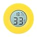 Mini Termometr Higrometr -50 do 70 ° C Wskaźniki Temperatury i Wilgotności Cyfrowy Wyświetlacz LCD Miernik Temperatury Wilgotności Termometr Wewnętrzny Higrometr(Żółty)