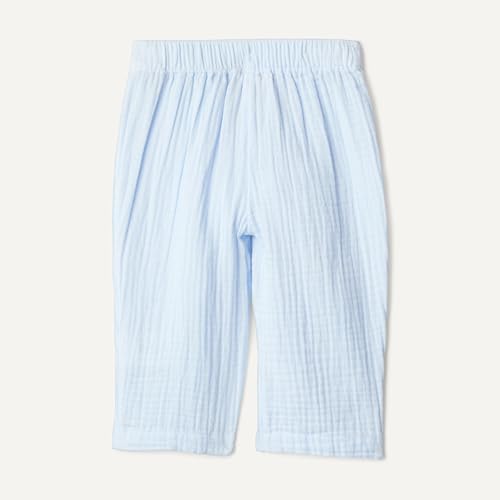 Amazon Essentials x Sofia Grainge Unisex Toddlers' Cotton Gauze Adjustable Pants, Light Blue, 4T - image 5