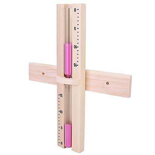 Sauna Sand Timer 20 Minutes,Tbest Sauna Clock,15 Minutes Sauna Room Sand Clock Glass Timer Wallmounted Wooden Hourglass with Sands