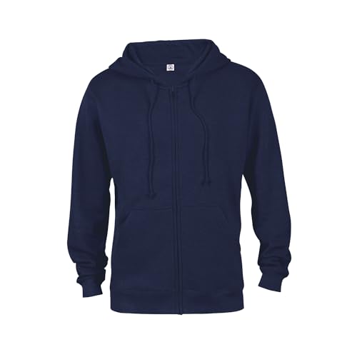 Delta Apparel Men's Regular Fit Heavyweight Zip Fleece Hoodie2