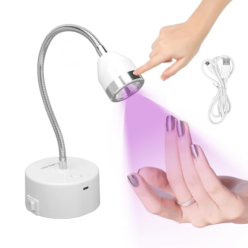 Lampe à ongles LED col de cygne avec lampe UV LED pour vernis à ongles en gel