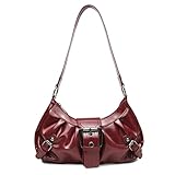Estilo único: este bolso de mujer utiliza el estilo vintage europeo y americano, el viento Merard, el viento vintage americano, el viento de basura para hacer diseños antiguos, las bolsas de locomotora para bebés, personalidad de moda