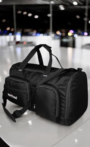 Image of FlexForce 45L All-in-One Duffel Bag, Gym Bag, Rucksack, Travel Bag, Sports Bag (Black)