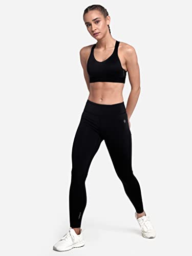 Image of CULT High Waist Running Tights with Side Pocket | Geometric Print | Breathable | Moisture-Wicking | Curved Hem