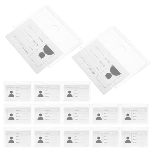 Funda rígida para tarjetas en la oficina o escuela: pack de 15 soportes portátiles TOPBATHY