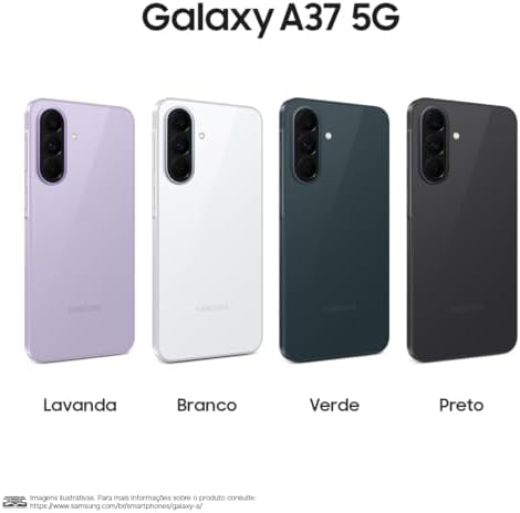 Celular Samsung Galaxy A37 5G, 256GB, 8GB, 50MP Tela 6.7" - Verde