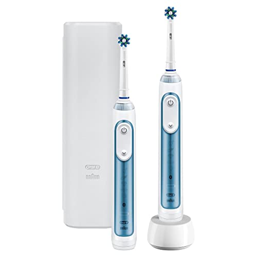 Bild zu Oral-B Smart Expert Elektrische Zahnbürste/Electric Toothbrush, Doppelpack mit 2 Aufsteckbürsten, 5 Putzmodi für Zahnpflege & Bluetooth-App, Reiseetui, Geschenk für Sie/Ihn, blau