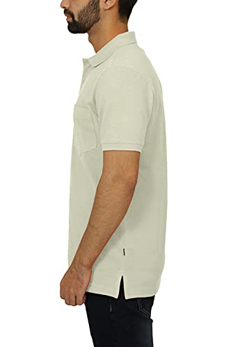 Image of Celsius Men's Half Sleeve Classic Solid Pique Polo with Pocket