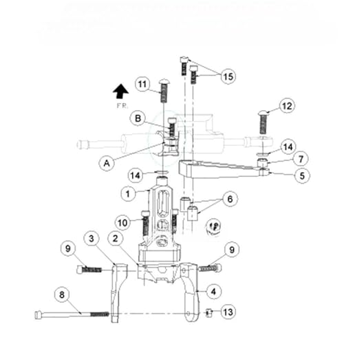 Kit amortisseur direction CB1300 support fixation rigide couleur 7 moto - 2