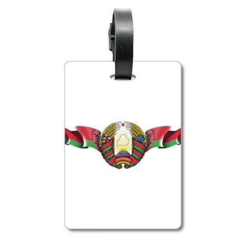 Étiquette valise voyage drapeau biélorussien finition premium