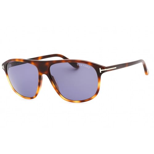 Tom Ford Sunglasses FT 1027 Prescott 56V Shiny Blonde Havana, t Logo/Blue Le