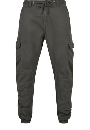 Urban Classics Treillis élastiqué Homme Pantalon Cargo Anthracite 5XL 100% Coton Regular
