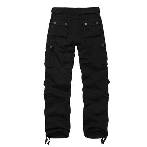 Men's BDU Casual Military Pants, Combat Camo Cargo Work Pants Fit Outdoors Tactical Wild Army Hunting Baggy 8 Pockets No Belt2