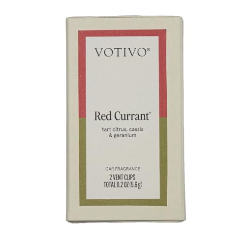 Votivo Red Currant Car Fragrance 2-Pack | Auto Vent Clip Car Fresheners | Vehicle Fragrance | Provides Long Lasting Premium Scent for Auto