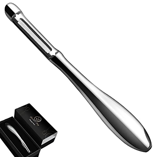 Potato Peeler Stainless Steel - I Shaped Fruit and Vegetable Peeler - Ergonomic Non-Slip Handle Potato Peelers for Kitchen - Ultra Sharp and Strong Blade Veggie Peeler - 5 Years of Warranty