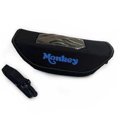 Tragbares Aufbewahrungs-Sattelpaket Motorrad-Fronttasche, Lenkertasche Für Monkey 125 125z Touring, Innentasche, Gepäcktasche, Navigationstasche(SCHWARZ2)