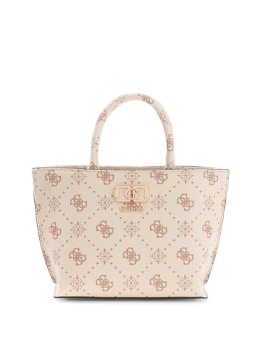 Guess Emelie Logo Mini Tote Donna Borsa Beige Stampata GP992875-VNO - 3