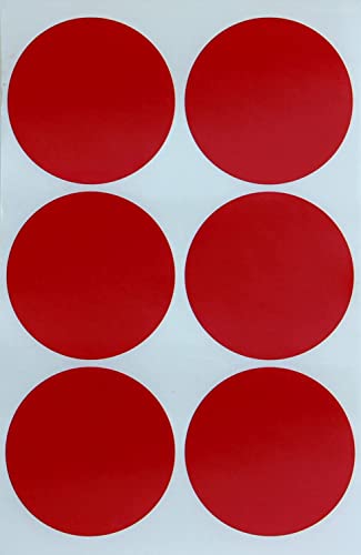 Image of True-Ally 400 piece Red Color 50mm (2 Inch) Round Dot Sticker Self Adhesive Labels Writable Surface for Kids Activity, File Classification, Calendar Planner (Red Color)
