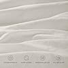 BIOWEAVES 100% Organic Washed Cotton Percale Weave Duvet Cover Queen Set | GOTS Certified Full/Queen Duvet Cover & 2 Pillow Shams – 88x92 inches, Marshmallow #2