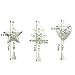 Clearance Farmhouse Ornaments White Rustic Galvanized Primitive Christmas Tree Decor 3D Pedant Chimes Hangings Home Arch Fireplace Decoration Indoor Outdoor (6 pcs Metal Farm House pedants)